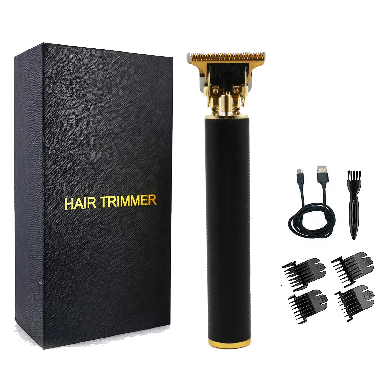 Professional Hair Trimmer Zero Gapped T-Blade Trimmer Cordless Rechargeable Edgers Electric Beard Trimmer Shaver