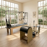 Chaise Wunda de Pilates en bois d'érable, Barrel d'escalade de Pilates en bois d'érable, Table Trapèze Cadillac de Pilates en bois d'érable