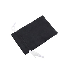 Emballage personnalisé, sac à poussière en satin noir de luxe pour bijoux, sac à main - Product Image 2