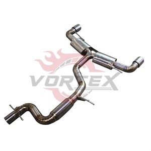 ท่อไอเสียสแตนเลส Vortex Catback สำหรับ VW Scirocco R 2.0T EA888 ปี 2008-2017 ปลายท่อคู่ทรงกลม แบบ Y-Pipe เชื่อม TIG พร้อมขาแขวน - Product Image 3