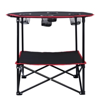 Table de camping portable à 2 niveaux en gros, table de pique-nique pliable pour la randonnée en plein air avec sac de transport