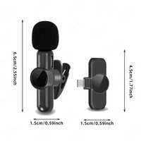 24G Kabelloses Omnidirektionales Lavaliermikrofon Geräuschunterdrückendes Audio-Video-Aufnahmegerät für iPhone/iPad/Android/Samsung Live