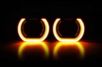 Cache-phare de projecteur LED I7-U 3 pouces 5D Crystal RGB Angel Eye avec décoration de feux de jour et clignotants pour éclairage automobile