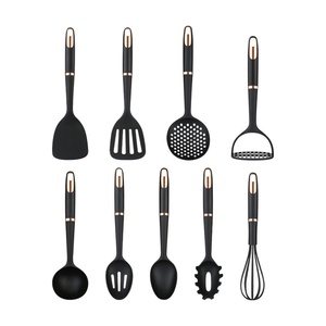Ensemble de 9 ustensiles de cuisine, outils de cuisson, ustensiles et gadgets de cuisine en nylon avec support de rangement rotatif - Product Image 1