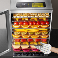 12 Trays Kleine Voedseldroger voor Thuisgebruik voor Fruit, Groenten, Beef Jerky, Bananen en Champignons