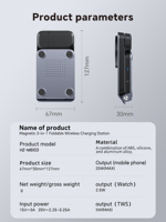 Chargeur sans fil magnétique 3 en 1, station de charge sans fil rapide 15W pour téléphone, montre connectée, écouteurs