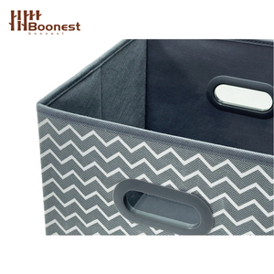 Cajas de tela plegables de 30 cm con asas de plástico, organizadores resistentes para armario y habitación infantil. - Product Image 1