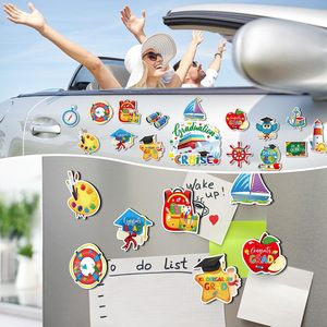 Imán de Nevera con Diseño de Temporada de Graduación Transfronteriza 2025, Adhesivo Colorido para Coche de Graduación de Jardín de Infancia para Preescolares - Product Image 2