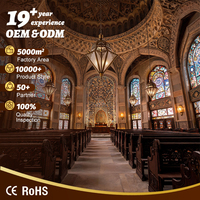 Lustre LED sur mesure de grande taille pour mosquée, palais, salle de prière, restaurant, mosquée, lampe islamique d'intérieur