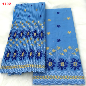 4702 Kalume En gros Dentelle Lafaya 5 Yards + 4.5 Yards Tissu en coton suisse africain Dentelle brodée africaine pour robes - Product Image 5