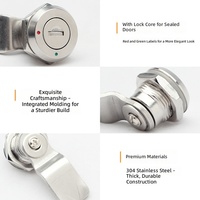 Serrure à came en acier inoxydable MS705-3E Quarter Cam Turn Lock Serrure d'armoire avec clé