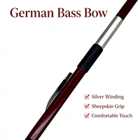 MiaoSenGuang ZWA10 German Type Double Bass Bow 3/4 Size | Brazilwood Stick | Polished Finish | Durable Light | SuZhou Made