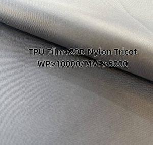 Tissu Pongee 260T entièrement mat avec <span class=keywords><strong>film</strong></span> TPU 3 couches, 100% polyester, respirant, imperméable et coupe-vent pour coupe-vent de fille - Product Image 2
