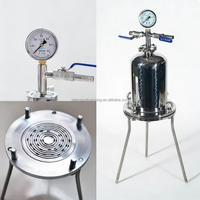 Petit filtre à pression positive de type seau en acier inoxydable 304/316 pour la séparation solide-liquide en laboratoire