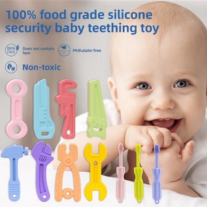 Jouets <span class=keywords><strong>de</strong></span> dentition en silicone <span class=keywords><strong>de</strong></span> qualité alimentaire pour bébés <span class=keywords><strong>de</strong></span> 0 à 24 mois, emballage individuel, pour l'exportation - Product Image 3