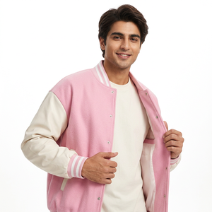 New Hot Selling Fully Customized Stand Collar Varsity <b>Jacket</b> for Men and Winter Wear Custom Embroidery Logo - Product Image 1