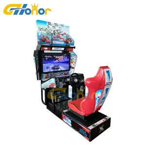 Simulator mengemudi Video HD, mesin balap arcade mobil peralatan hiburan mengemudi permainan balap dalam ruangan dioperasikan koin game balap