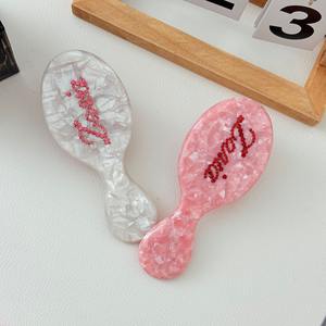 Wanmei Lüks Elmas İşlemeli Tarak 14cm Asetat Hava Yastıklı Tarak Sevimli Hava Yastıklı Fırça Kız Çocuk Saç Tarağı Taşınabilir Masaj Tarağı - Product Image 5