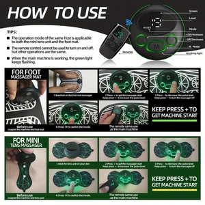 Masajeador de Pies EMS Inteligente con Función Musical, Recargable por USB, Microcorriente de Acupuntura, Fisioterapia por Pulsos para Pies, Piernas <span class=keywords><strong>y</strong></span> Más - Product Image 4