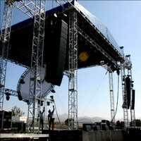Structure de toit en treillis carré monocouche en alliage d'aluminium modulaire, capacité de charge de 500 kg, éclairage de scène, écran LED pour événements