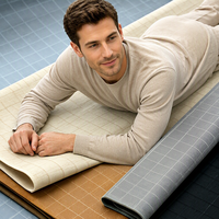 Tissu respirant, doux, respectueux de la peau, teinture réactive, à carreaux, 80% polyester, 20% rayonne, antistatique, anti-boulochage, infroissable