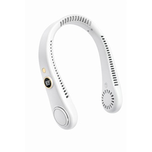 Ventilateur de cou portable sans pales, rechargeable, avec affichage numérique, pour extérieur, à cinq vitesses, le plus vendu - Product Image 1