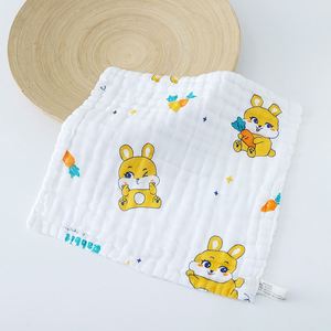 Customize <b>Baby</b> Towel and Face <b>Cloths</b> Multi-Function for Newborn <b>Babies</b> Super Soft and Absorbent <b>Muslin</b> Washcloths 25X25cm - Product Image 4