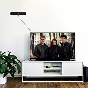 <span class=keywords><strong>Antenne</strong></span> TV numérique HD intérieure avec support mural, fréquence VHF/UHF, câble en plastique de 3 m, prend en charge la 4K - Product Image 2