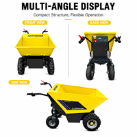 Antspower 2026 Dumper Elettrico a Batteria Capacità 500kg Carrello Ribaltabile a Quattro Ruote per Edilizia e Giardinaggio