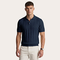 Chemises polo en tricot léger pour hommes, respirantes, décontractées, style streetwear, personnalisables avec logo, t-shirt polo pour hommes