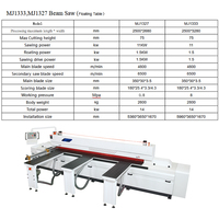 Scie à panneaux horizontale professionnelle MJ1333/MJ1327 - Machine de découpe de bois à commande numérique CNC haute précision pour le travail du bois