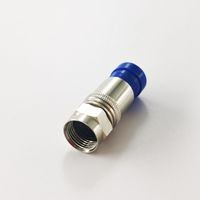 Cable de antena eléctrico impermeable RF Coaxial F macho tipo de compresión conector de cámara CCTV para RG6 Quad Shield Cable