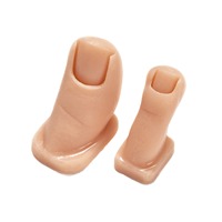 Doigt d'orteil de pratique en silicone artificiel pour ongles