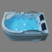 Baignoire Jacuzzi de luxe 1800x1200mm, baignoire à remous rectangulaire autoportante, moderne, pour hôtel, bain profond et massage