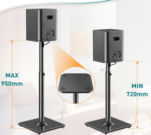 Phổ thép Loa đứng với cơ sở thủy tinh có thể điều chỉnh chiều cao lên đến 95cm màu sắc tùy chỉnh thư đặt hàng đóng gói - Product Image 3