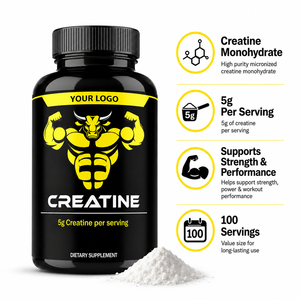 Cápsulas de Creatina Monohidrato, 60 <span class=keywords><strong>Pastillas</strong></span>, Potenciador Muscular, Suplemento <span class=keywords><strong>para</strong></span> Entrenamiento, Sin Azúcar, Refuerzo Inmunológico <span class=keywords><strong>para</strong></span> Fisicoculturismo y Fitness - Product Image 1