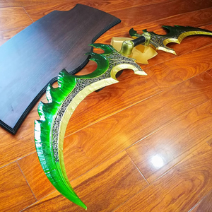125cm <span class=keywords><strong>World</strong></span> <span class=keywords><strong>of</strong></span> <span class=keywords><strong>Warcraft</strong></span> Arme Warglaive d'Azzinoth Jouet Épée pour Cosplay - Product Image 5