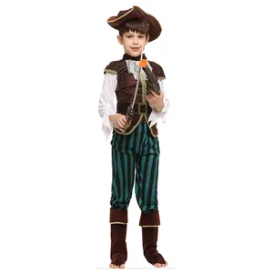 儿童嘉年华海盗服装男孩海盗角色扮演服装廉价儿童派对服装