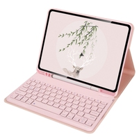 Keyboard Nirkabel 11 Inci Populer Grosir dengan Casing Kulit dan Slot Pena untuk Tablet Xiaomi Pad 5 / Pad 5 Pro