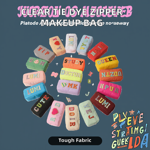 Parches de tela termoadhesivos de PVC transparente con chenilla, lentejuelas y bordados, efecto tie-dye, 30*22*2CM, al por mayor - Product Image 2