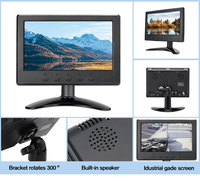 Monitor industrial para coche, de 7 pulgadas dispositivo pequeño, tft, lcd, a color, hdmi, usb