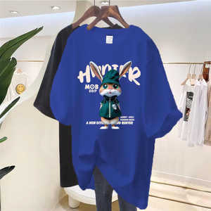 T-shirts d'été 100 % coton pour femmes 2026 – Vente en gros de t-shirts graphiques à col rond pour femmes, hauts courts à manches courtes, t-shirts Spirit - Product Image 4
