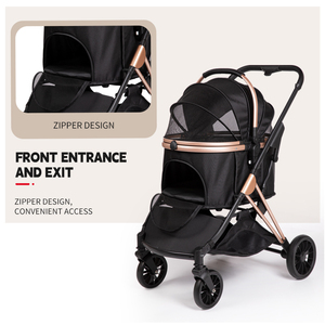 Carrello portatile per cani e animali da compagnia scatola per cuccioli da viaggio Jumeau Poussette Jouet <span class=keywords><strong>Bebe</strong></span> <span class=keywords><strong>Confort</strong></span> El Mejor Cochecito 3 en 1 - Product Image 4