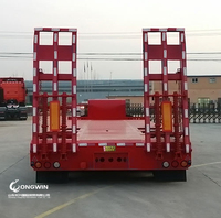 60 tonnes 100 tonnes 12 roues conteneur châssis chargeur Lowbed camion bas lit remorque plate-forme basse semi-remorque
