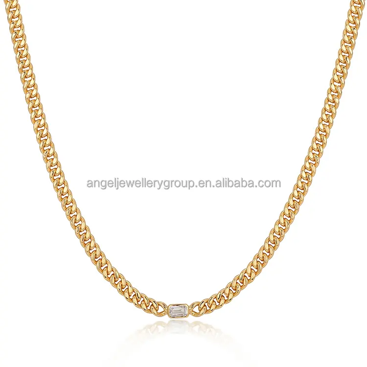 Золотое ожерелье в классическом стиле с ангелом, серебро пробы, покрытое 18-каратным золотом, ювелирное ожерелье с красивым цирконием, ожерелье