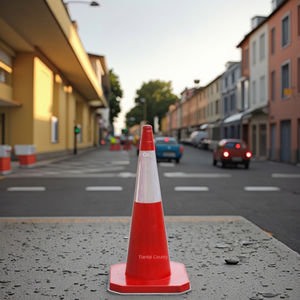 Lieferung 1 Meter Gummi-Straßen kegel mit LED-Licht rot lackiert 3m reflektieren der IP65-Schutz für die Verkehrs sicherheit im Freien - Product Image 4