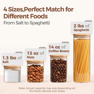 Airtight <b>Kitchen</b> <b>Jar</b> Food <b>Storage</b> <b>Jar</b> Borosilicate Glass Canister With Bamboo Lid - Product Image 3