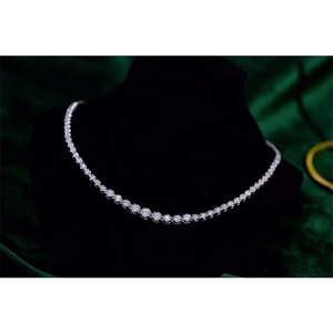 Xinfly <span class=keywords><strong>gioielli</strong></span> raffinati 3.0ct collana Tennis diamanti naturali stile Hip Hop <span class=keywords><strong>FG</strong></span> SI1 42cm - Product Image 1