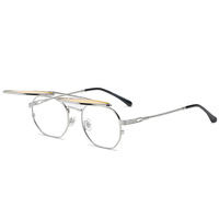 S31610 Nouveauté usine Lunettes de soleil unisexe en métal à monture intégrale, style rétro punk, petite monture, avec verres polarisés UV400 et compatibles avec les verres de prescription