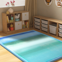 Tapis épais moderne à dégradé arc-en-ciel, tapis abstrait en mousse à mémoire de forme, tatami pour salon, chambre de filles, décoration intérieure
